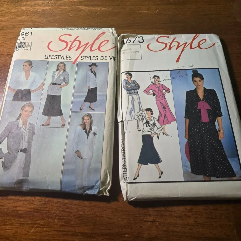 Womens sewing patterns mixed lot leggings, jacket, vintage 80s Unverified